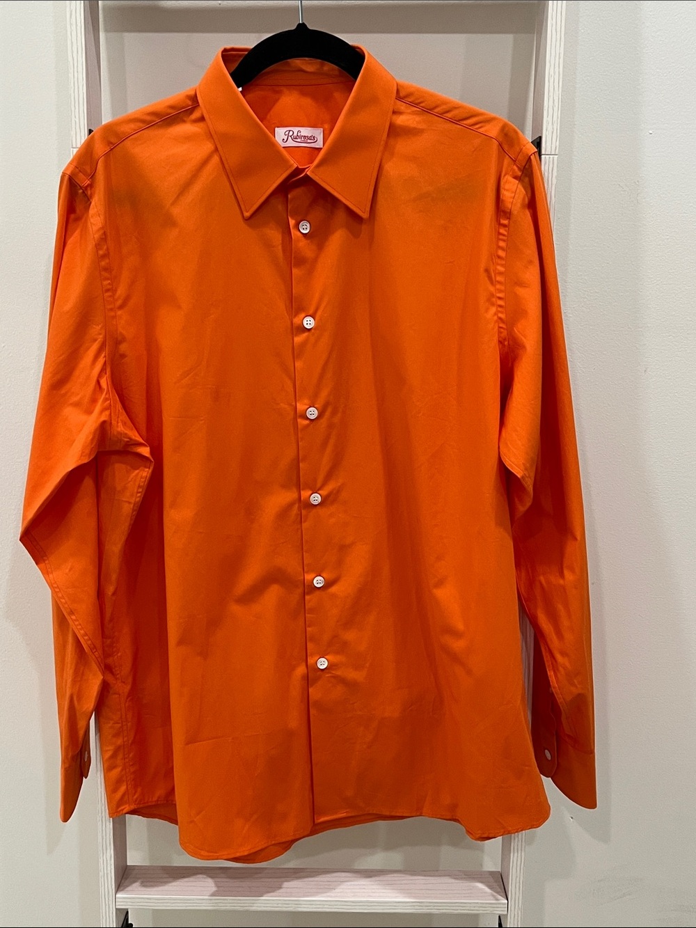 Rubirosa’s signature cotton poplin button-up shirt - orange